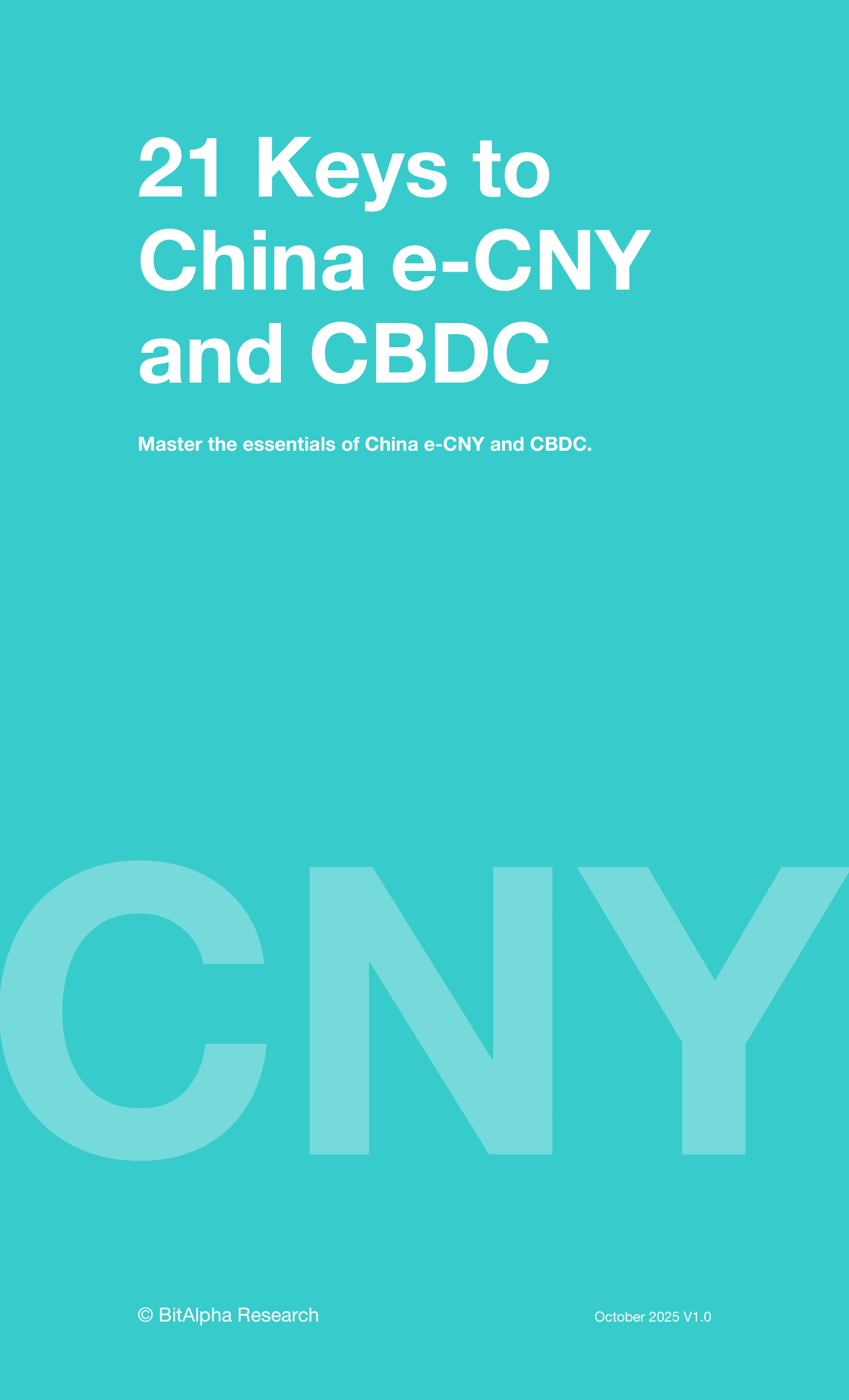 21 Keys to China e-CNY and CBDC cover
