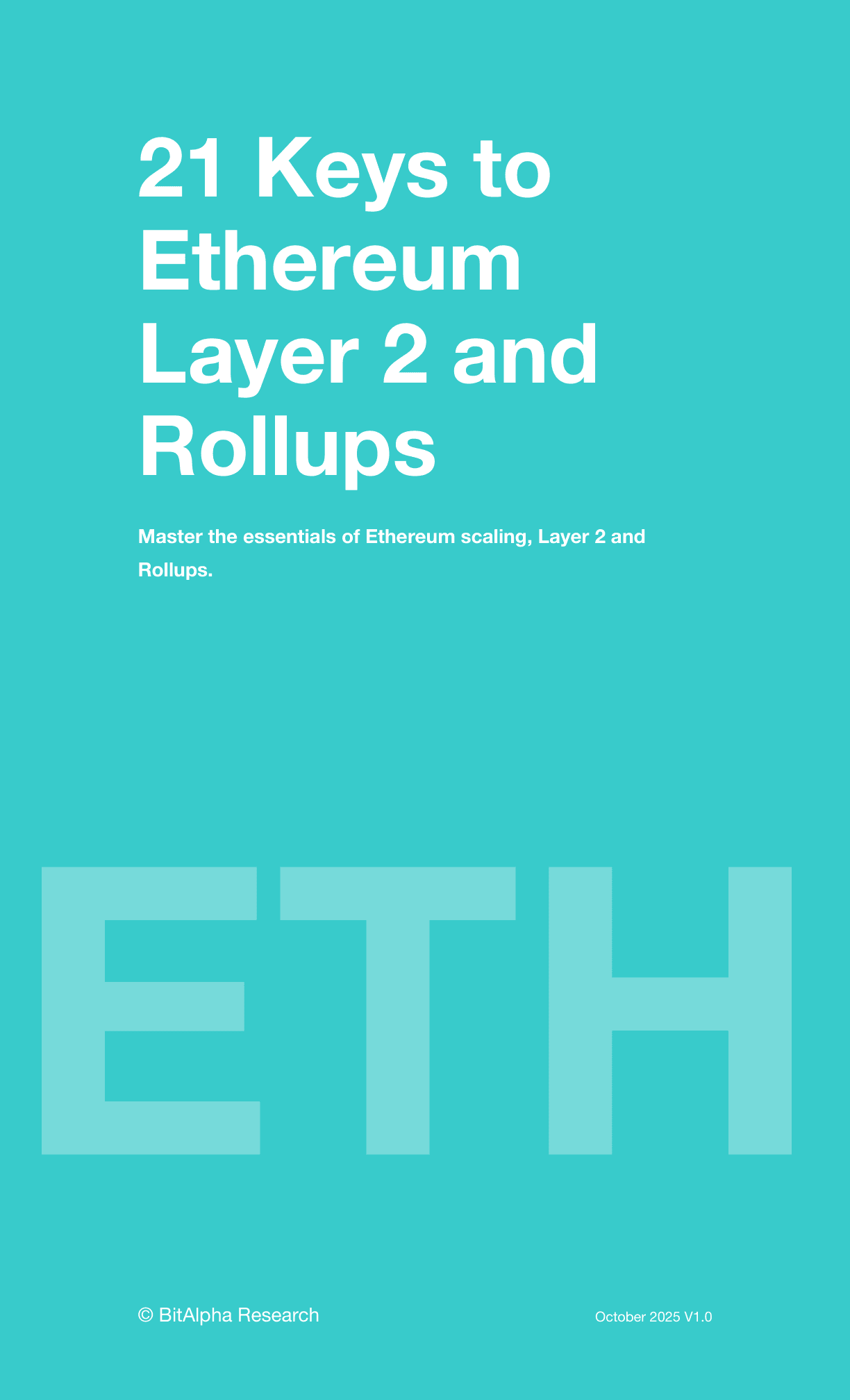 21 Keys to Ethereum Layer 2 and Rollups cover