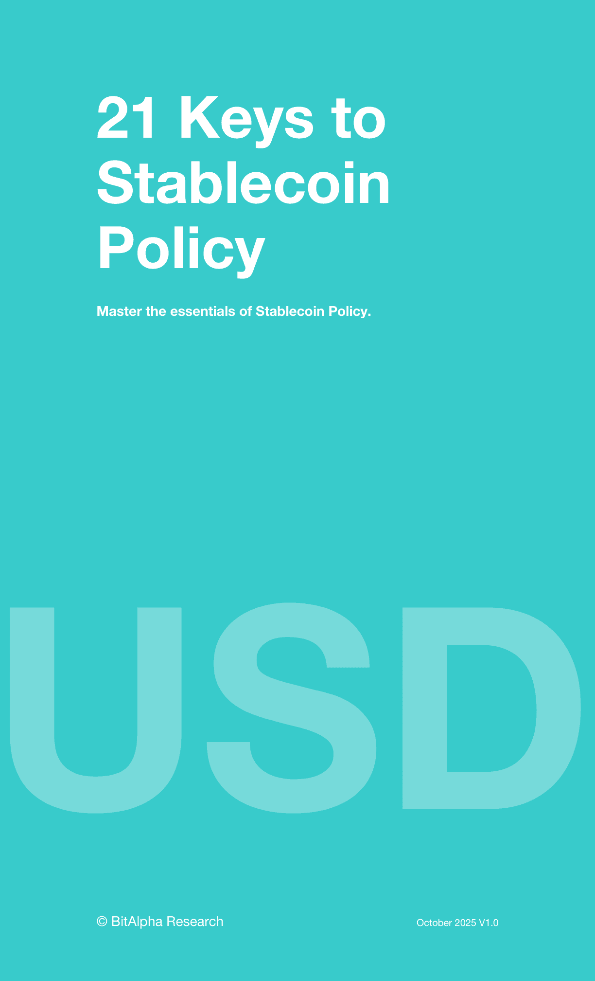 21 Keys to Stablecoin Policy cover
