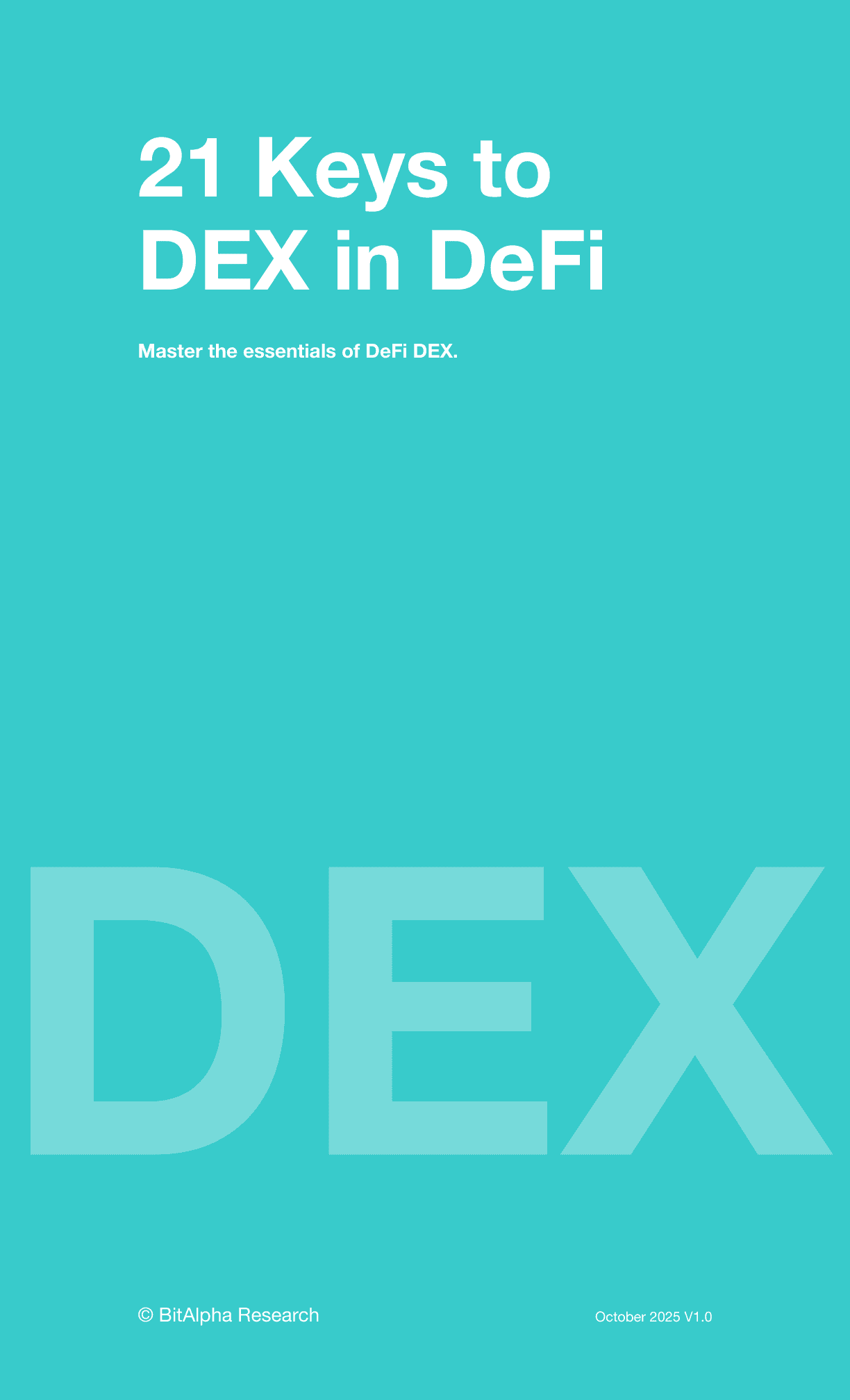 21 Keys to DEX in DeFi cover
