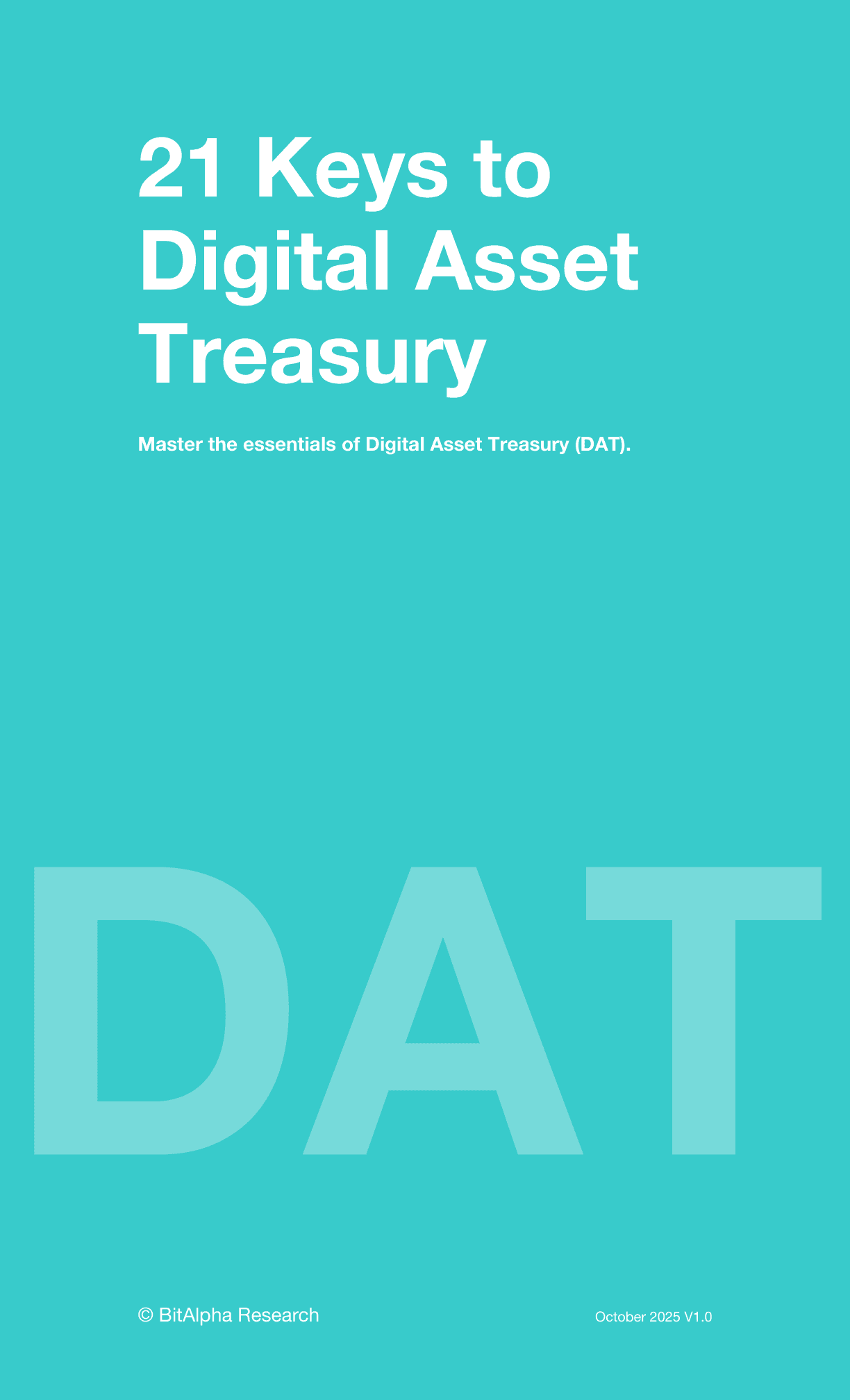 21 Keys to Digital Asset Treasury cover