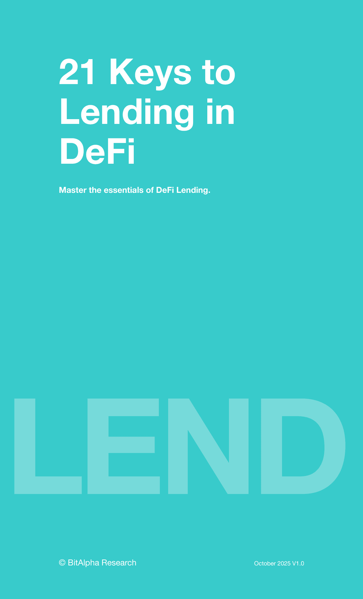 21 Keys to Lending in DeFi cover
